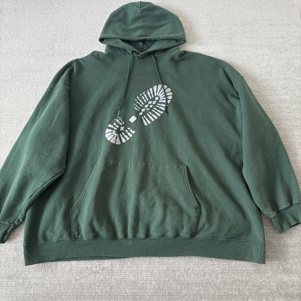 VTG 80s 90 Hanes Tillamook County Jail Inmate Hoodie Mens 3XL‎ Green Sweatshirt